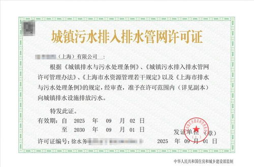 上海徐匯發(fā)出首張企業(yè)“自家”排水許可證，信息咨詢服務助力辦證一日搞定